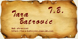 Tara Batrović vizit kartica